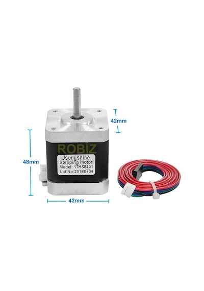 17hs8401 Nema 17 Step Motor 0.5n.m D Mil 2 Faz 1.8a 1.8 Derece 200 Adım 3d Yazıcı Printer