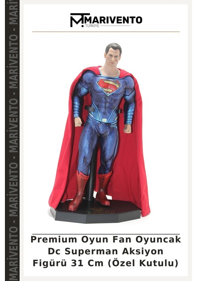 Premium Oyun Fan Oyuncak Dc Superman Aksiyon Figürü 31 Cm Özel Kutulu