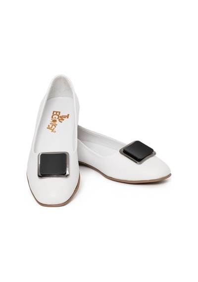 Twoegoist Kadın Deri Loafer Babet Casual Ayakkabı 001