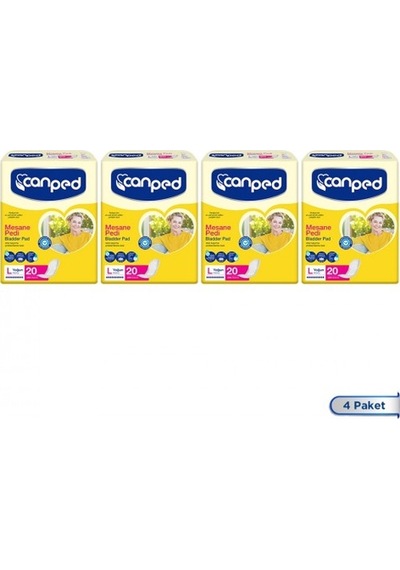 Canped Mesane Pedi Yoğun L Beden 20 Adet X 4 Adet PKT.CANPED.119 L