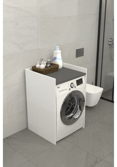 Solévo Banyo Dolabı Çamaşır Ve Kurutma Makinesi Dolabı Antrasit Gri