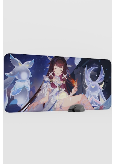Columbina Damselette Genshin Impact Anime Oyuncu V2 - 90x40 Xxl Gaming Mouse Pad Fare Altlığı