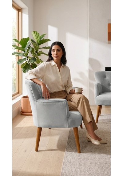 Babyface Kumaş Modern Çay Seti Koltuk Takımı 2+1+1 Ahşap Ceviz Ayak Açık Gri Açık Babyface Kumaş Modern Çay Seti Koltuk Takımı 2+1+1 Ahşap Ceviz Ayak Açık Gri Açık