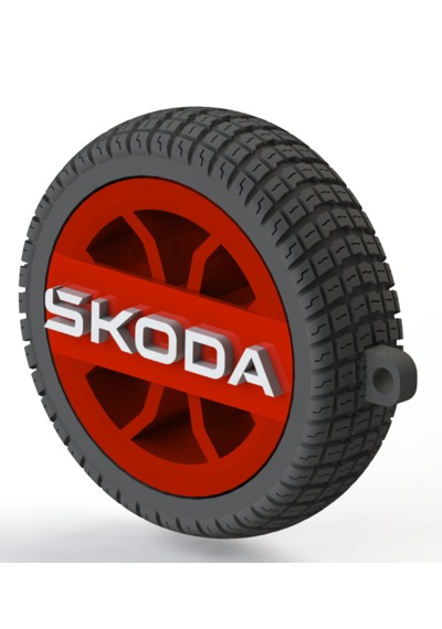 Skoda Uyumlu Özel Tasarım Anahtarlık - Premium Hafif Ve Dayanıklı Kırmızı