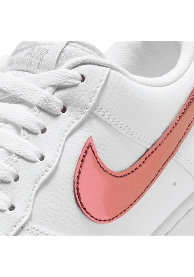 Nike Air Force 1 '07 Trainers White With Metallic Swoosh Leather Sneaker Hakiki Deri Erkek Günlük Spor Ayakkabı Beyaz Nike Air Force 1 '07 Trainers White With Metallic Swoosh Leather Sneaker Hakiki Deri Erkek Günlük Spor Ayakkabı Beyaz