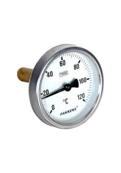 63 Mm5 CM Pakkens Termometre arkadan Bağlantılı 1/2" Manşon Dahil