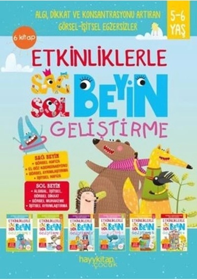 Etkinliklerle Sağ Beyin Sol Beyin Geliştirme - 6 Kitap Takım