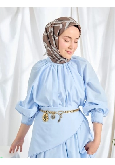 Silk Home Twill İpek Eşarp - 11548-07 Kahverengi