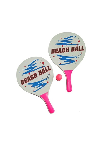 Özel Seri Kzl-3394 Beachball Tahta Raket Fılelı 24 Lü Alışveriş Arkadaş Tasarım Çok Renkli