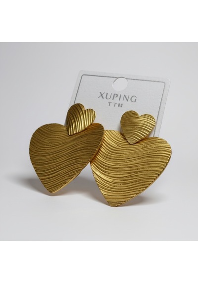 Gold Renk Çelik Kalp Küpe Diğer