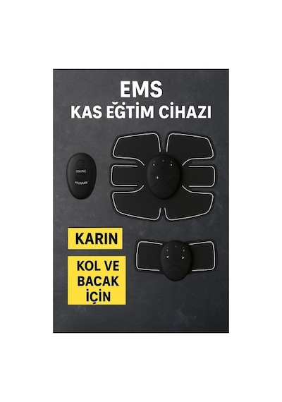 Ems Kas Yapma Ve Yağ Yakma Cihazı Titreşimli 2025 Orijinal Spor Aleti Beyaz - Siyah