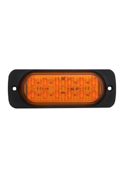 Animasyonlu Lamba Mercekli Cam 12 Led'li 115mm 12v-24v Sarı - Fr1