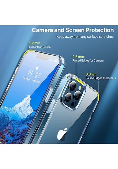 Apple Uyumlu iPhone 13 Pro Max Kilif 6.7 Seffaf Silikon Kamera Korumali Tipali 511404663