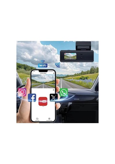 F8 4k Ultra Hd Ekranlı Ön Kamera Video Kaydedici Araç Kamerası Wi-fi, Ir Gece Görüşü, App Kontrol Dashcam
