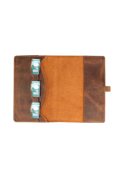 Bloom Quiet Edit Saddle Brown A5 Deri Kitap Defter Kılıfı