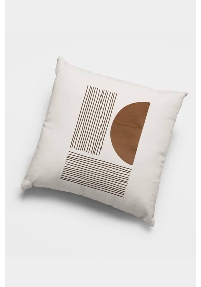 Kahve Geometrik Çift Taraflı 4'lü Set Kırlent Kılıfı 4kr047n11 Kahverengi