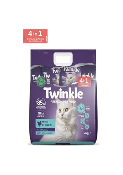Twinkle Kısırlaştırılmış Kediler İçin Tavuklu Tam Ve Dengeli Kedi Maması 4 Kg
