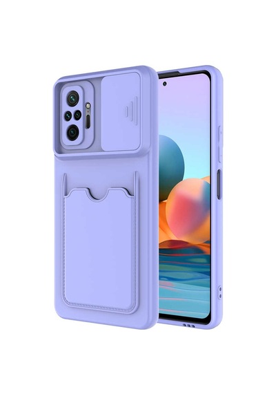 Xiaomi Redmi Note 10 Pro Kılıf Zore Kartix Kartlık Bölmeli Kılıf