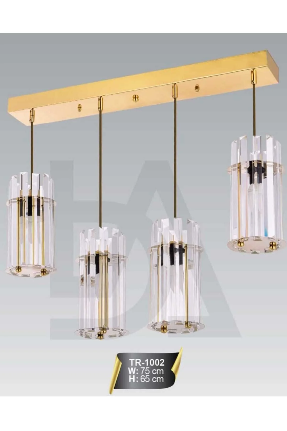 Bohem Aydınlatma Kristal Cam Taşlı Modern Ym Modeli Avize Altın - Gold