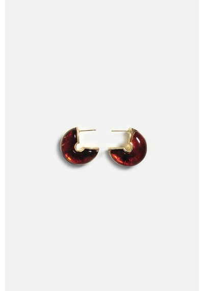 Mineli Oval Halka Küpe Gold 99074597