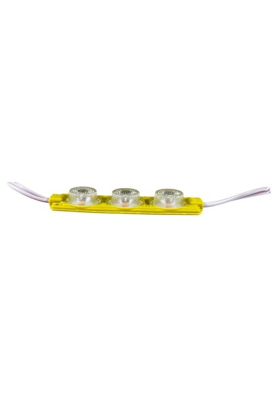 24 Volt Amber Sarı 3 Watt 3 Lü Lensli 3030 Reklamcı Modül 10 Adet