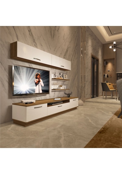 Decoraktiv Trendstyle 5 Mdf Tv Ünitesi Tv Sehpası Pera - Beyaz