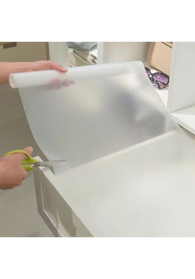 Eva Kaydırmaz 45cm 3 Mt Şefaf Dolap İçi Çekmece Raf Örtüsü. Plastik Şeffaf Tr Diğer