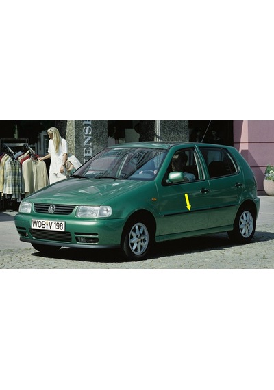 VW  Polo HB 1994-1999 Sol Ön Kapı Orta Çıtası Siyah 6N4853515A