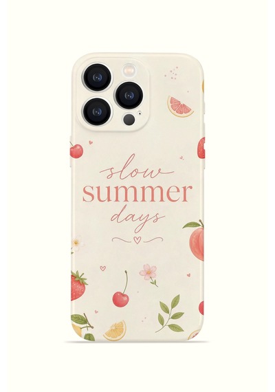Apple iPhone Uyumlu 16 Pro Vorian İnce Kamera Korumalı Mika Kılıf Slow Summer Days Slow Summer Days Mika