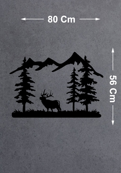 Avcı Orman Ve Dağ Sticker - 4x4 Off Road Adventure Sticker - Araba Oto Karavan Sticker - 02170 80X56 Cm