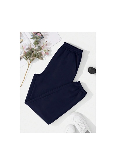Tarzsokak Solid Elastic Waist 4 Mevsim Eşofman Lacivert