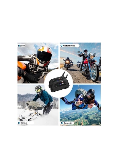 Premium Motosiklet Helmet İnterkom Ejeas Double V6pro+ 2li İkili Ses Takım