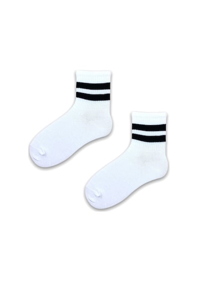 Socks Stores Erkek Çorap Soket Uzun Corap Kadın Beyaz Desenli Çoraplar 6 Adet Beyaz