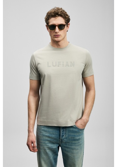 Lufian Oscar Modern Grafik Tişört Bej Bej 111020280100550