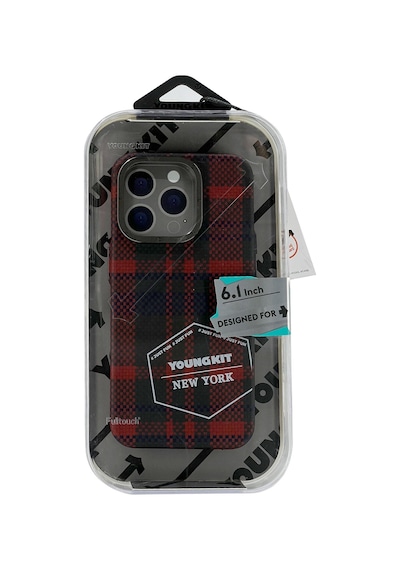 Youngkit Apple Uyumlu iPhone 15 Pro Max Gezhi Arka Koruma Kılıf - Kırmızı Kırmızı