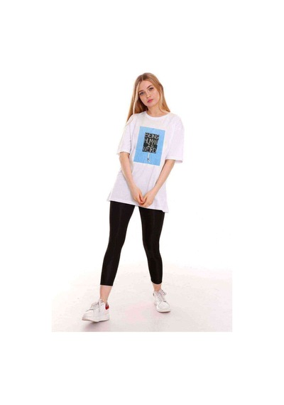 Kadın Oversize Being Human Baskılı Tshirt (534304618)