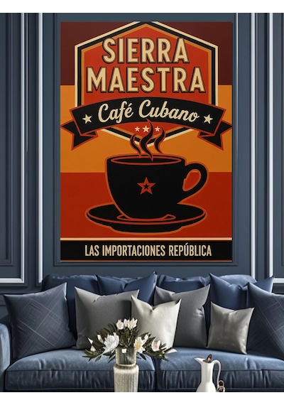Ahşap Tablo Sierra Maestra Kahve Reklamı