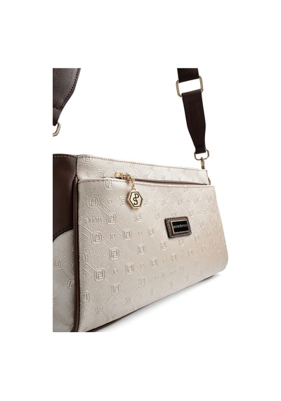Silver & Polo Silver Polo Bej - Kahve Logolu Kadın Çapraz Çanta Sp1273 Bej - Kahverengi