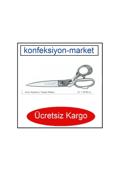 Merze 12 Numara Kumaş Kesim Makası-Pastal Kesim Makası