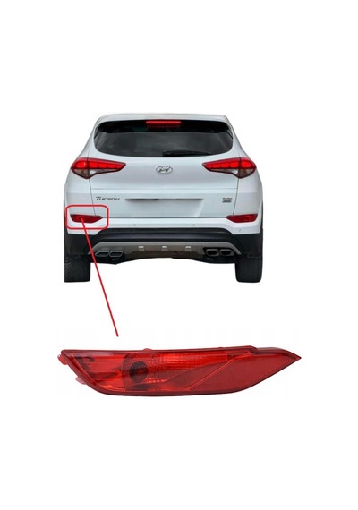 Hyundai Tucson Arka Tampon Reflektörü Sol Taraf 2016-2017-2018