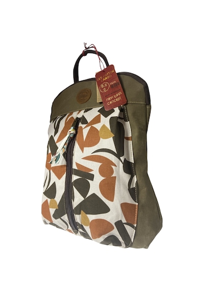 Old Cotton Cargo Vintage Kanvas Renkli Otantik Günlük Gezi Seyahat Sırt Çantası Lucas Bag 30 Cm X 37 Cm Kahverengi