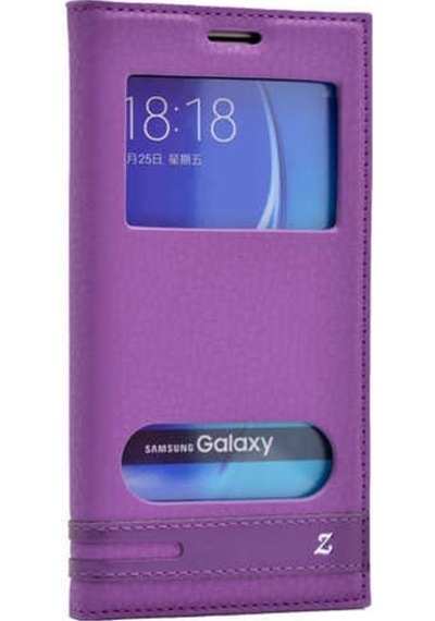 Galaxy Uyumlu J7 2016 Kılıf Elite Pencereli Kapaklı Kılıf