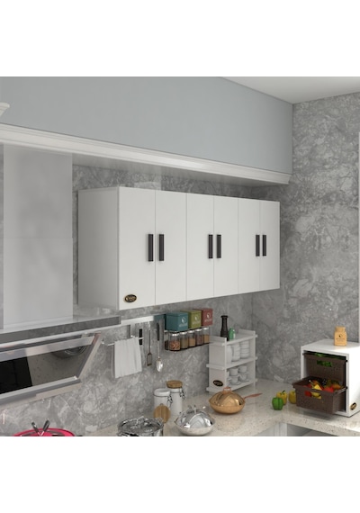 Kenzlife Hazır Mutfak Nonus Byz 060 150 32 Mutfak Banyo Dolabı Kapaklı Raflı