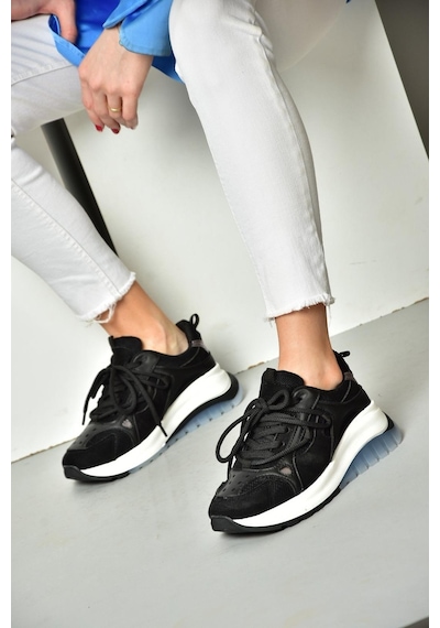 Fox Shoes S973413104 Siyah Kumaş Spor Ayakkabı Sneakers Siyah