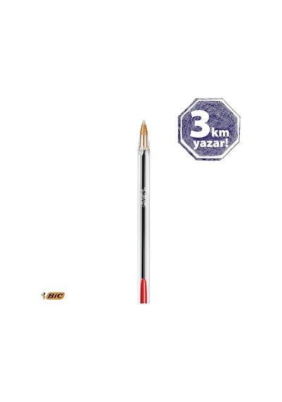 Bic Cristal Medium Tükenmez Kalem Kırmızı 50'li Kutu, 1.0 Mm Orta Çok Renkli