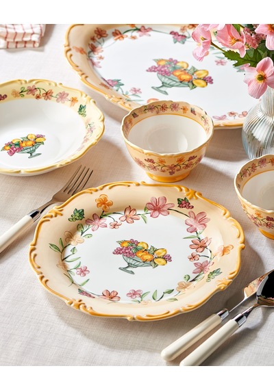 Turuncu Porselen Yemek Tabağı 26,5 Cm