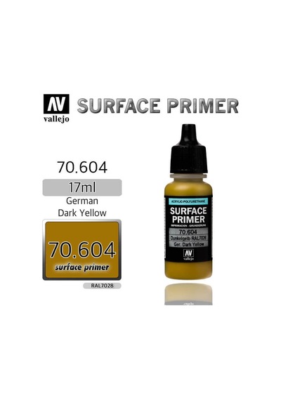 17 Ml. Ger. Dark Yellow Astar Maket Boyası, Vallejo 70604 Standart