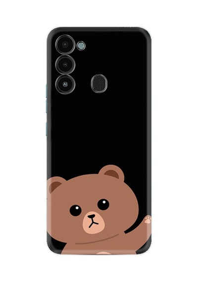Tecno Spark 8c Kılıf Resimli Desenli Silikon Platinium Series Hello Bear 1905
