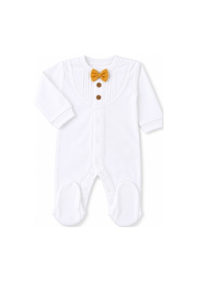 Babyhola Organik %100 Pamuk Kız Erkek Bebek Yenidoğan Tulum Zıbın Battaniye 8'li Set 0-3 Ay Hediyeli Sarı