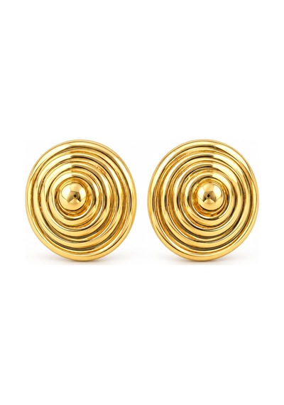 Aura Halka / Spiral Vintage Küpe Gold Gold